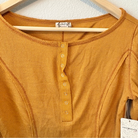 Free People Sloane Henley Body Suit in Amber Rust NWT - Picture 3 of 7